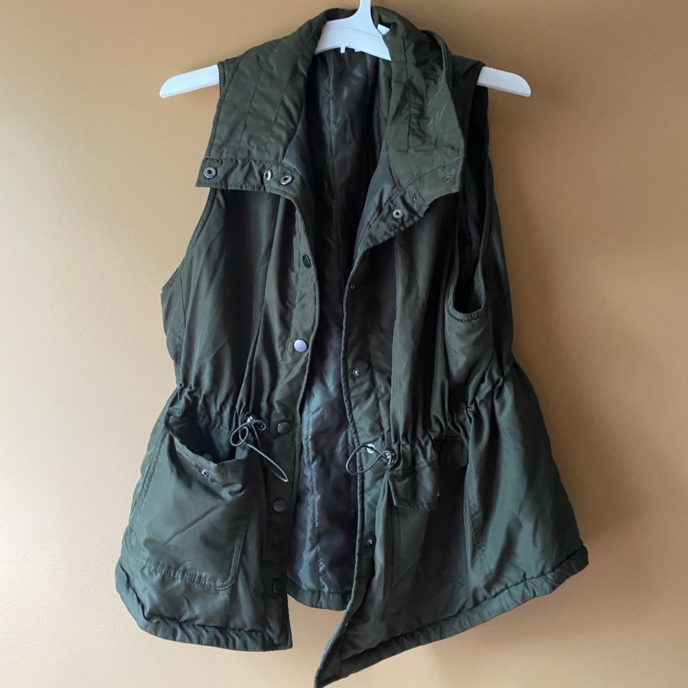 Army Green Puffer Vest